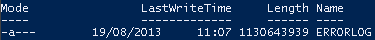 SQL ErrorLog